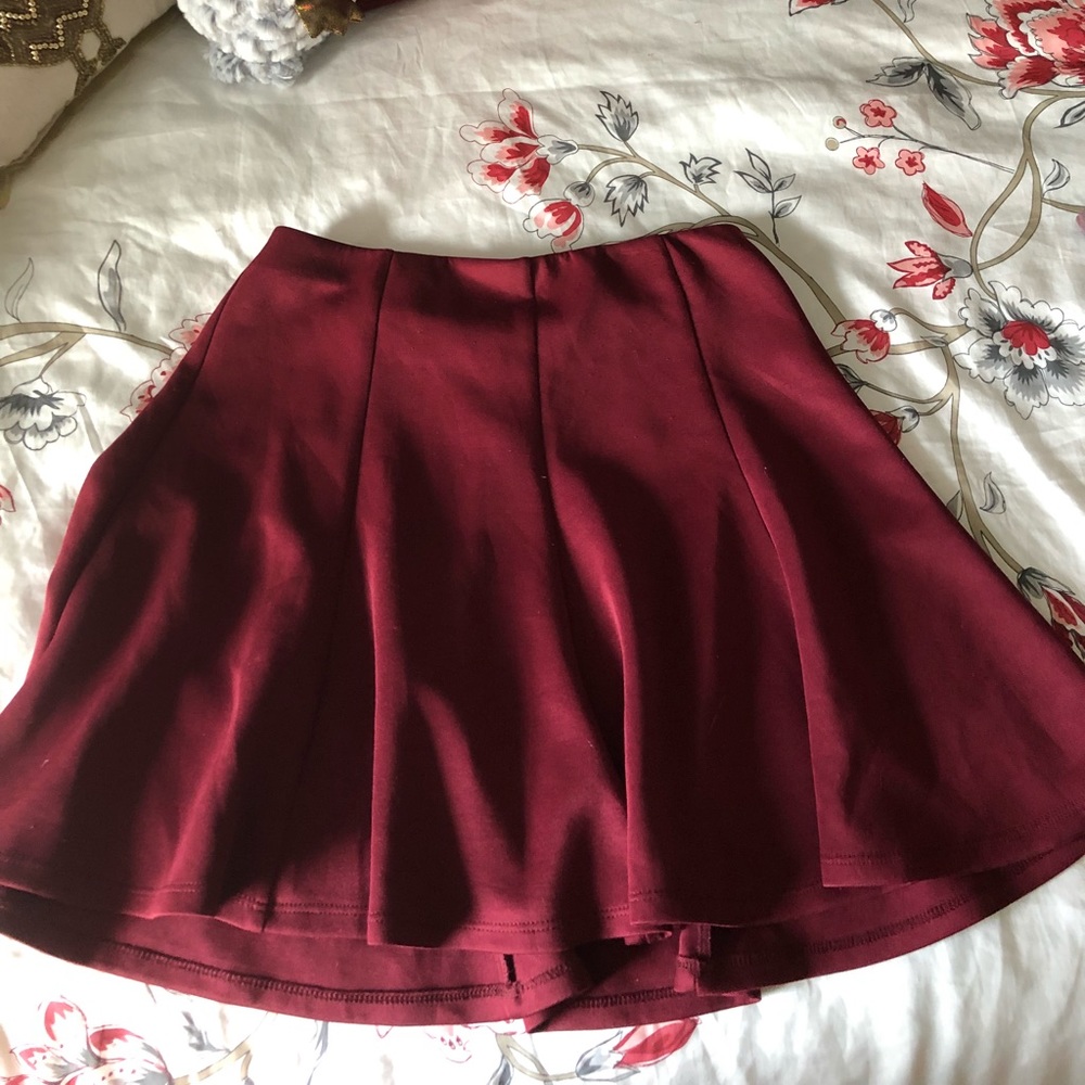 Maroon Skater Skirt